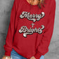 Red Merry + Bright Leopard Print Long Sleeve Sweatshirt