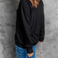 Black Cactus Leopard Graphic Print Long Sleeve Sweatshirt