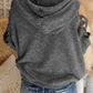 Cut Out Retro Kangaroo Pocketed Pullover Hoodie
