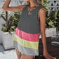 Double Strap Color Block Tank Top