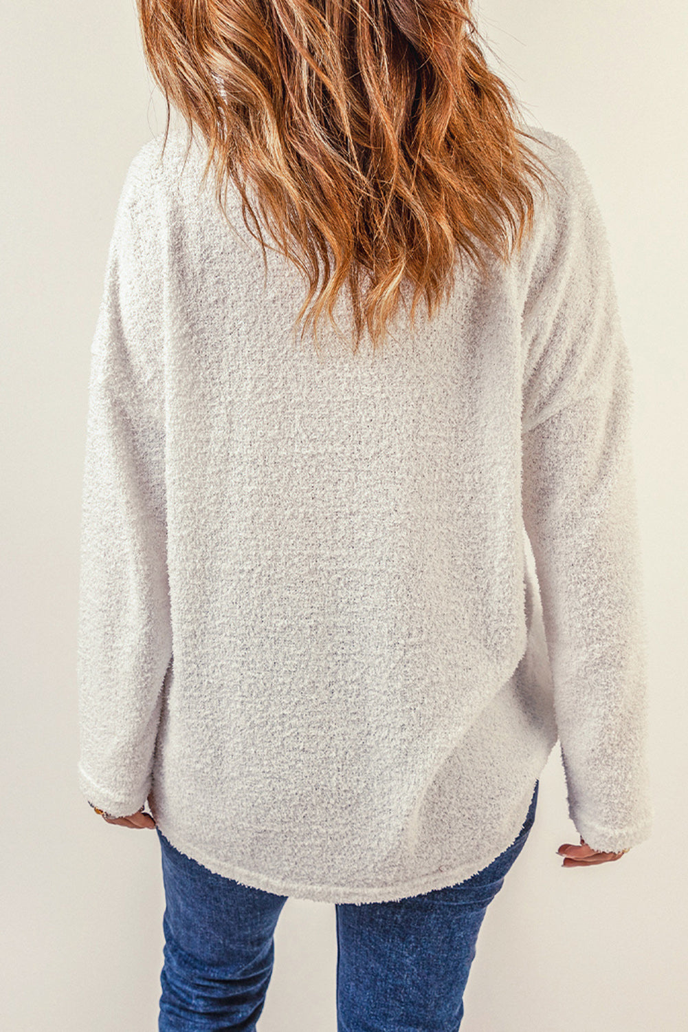 Plush Button Down Pocketed Shirt Jacket