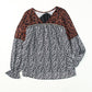 Leopard Patchwork Long Sleeve Top