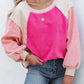 Colorblock Long Sleeve Pullover Fleece Sweatshirt