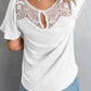 Crochet Splicing Flutter Sleeve Top