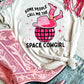 Western SPACE COWGIRL Short Sleeve Graphic Tee