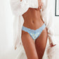 LACE THONG - BLUE FLORAL