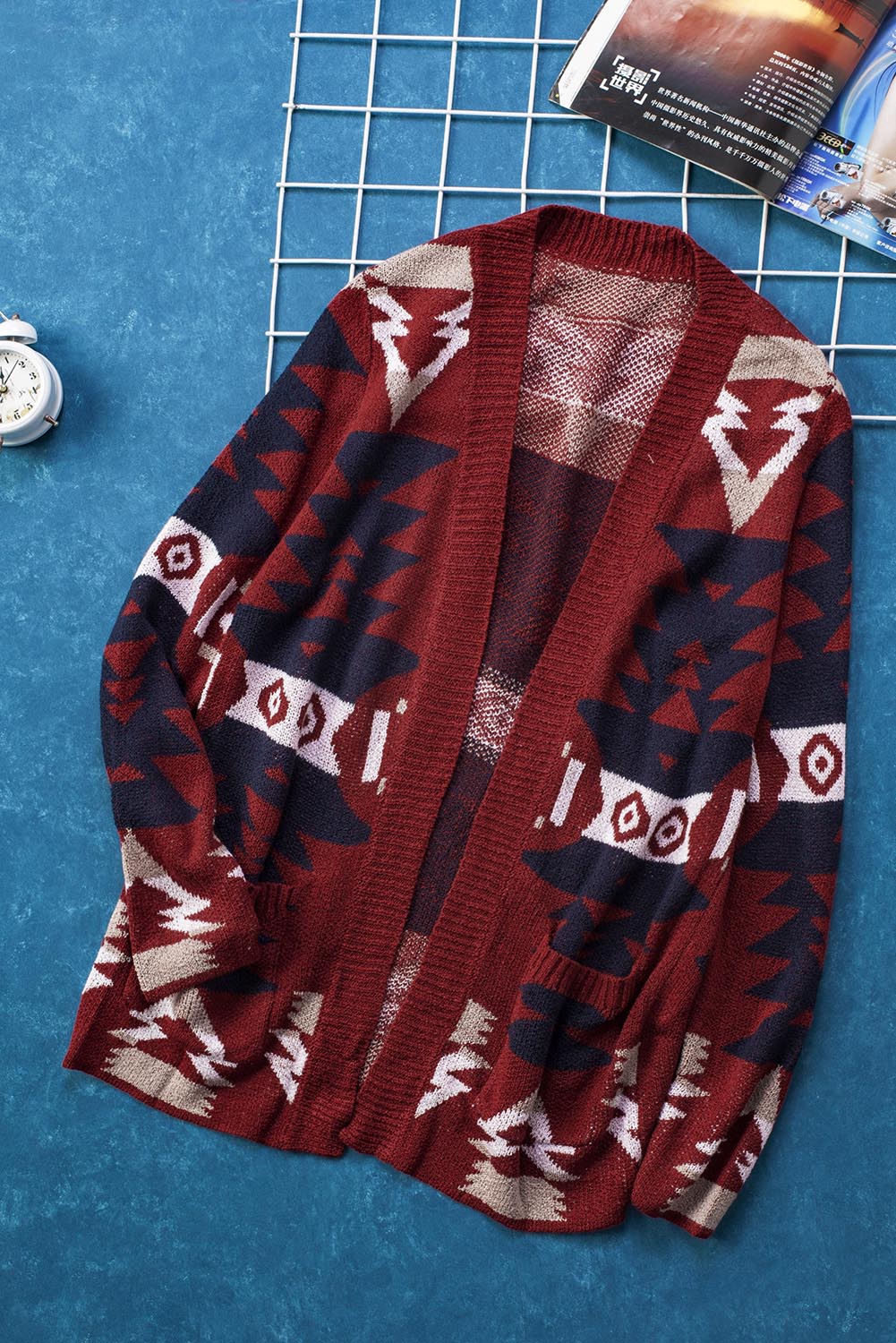 Moraga Pocketed Aztec Cardigan