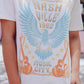 White NASHVILLE 1982 Eagle Graphic Print Casual T Shirt