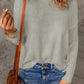 Apricot Solid Drop Shoulder Pullover Sweater
