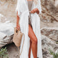 Crochet Tassel Thigh High Split Beach Cover Up