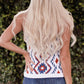 Aztec Geometric Print Knitted Tank Top