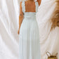 Beige Ruffled Straps Smocked Bodice Maxi Dress