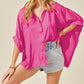 Rose Soft Oversize Dolman Shirt