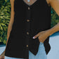 Spaghetti Strap Buttoned Tank Top