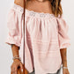 Puff Sleeve Eyelet Babydoll Blouse