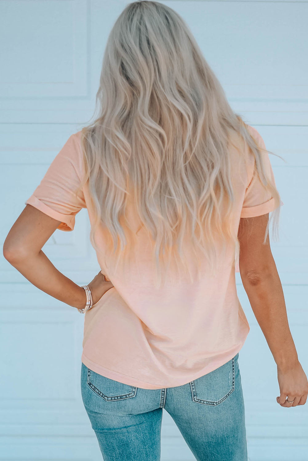 Pink Heart Print Short Sleeve Top