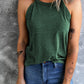 Solid Color Crew Neck Tank Top