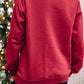 Red Merry Mood Long Sleeve Pullover Sweatshirt