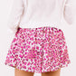 Rose Leopard Print Flutter Casual Shorts