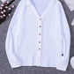 Turn-down Collar V Neck Crinkled Cuffed Shirt