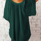 Split Neck Pleated Loose Top