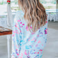 Sky Blue Leopard Print Hoodie and Shorts Set