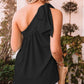 Asymmetric Tie On Shoulder Sleeveless Top