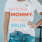 White Distressed Hole Decor Mommy Graphic Tee