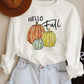 Letter Pumpkin Print Sweatshirt