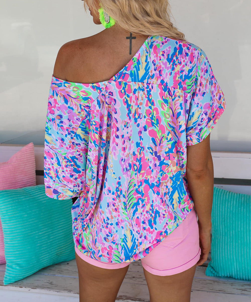 Loose Painted Floral Tee