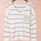 Stripe Chest Pocket Striped Sweater