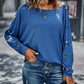 Knitted high stretch warm winter fashion casual blouse