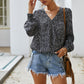 Long-sleeved shirt small floral blouse