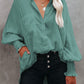 Billowy Sleeves Pocketed Shirt