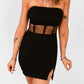 Split Bandeau Bodycon Mini Dress