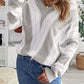 Striped Colorblock V Neck Knitted Sweater