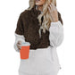 Zip Neck Oversize Fluffy Fleece Pullover