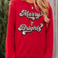 Red Merry + Bright Leopard Print Long Sleeve Sweatshirt