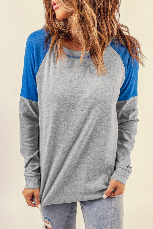 Color Block Raglan Sleeve Top