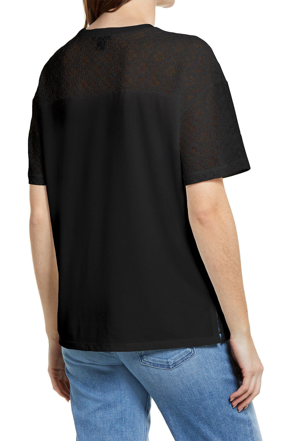 Lace Stitching Short Sleeve Tee