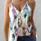 Tropical Plant Print Tank Top