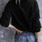 Turn-down Collar Long Sleeve Zipper Fleece Pullover Sweatshirt