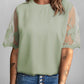 Floral Lace Sleeve Patchwork Top