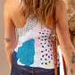 Mixed Abstract Print Racerback Tank Top