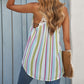 Striped Tank Top with Keyhole Detail