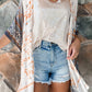 Gray Mandala Fashion Print Half Sleeve Kimono