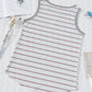 Striped Henley Ribbed Tank