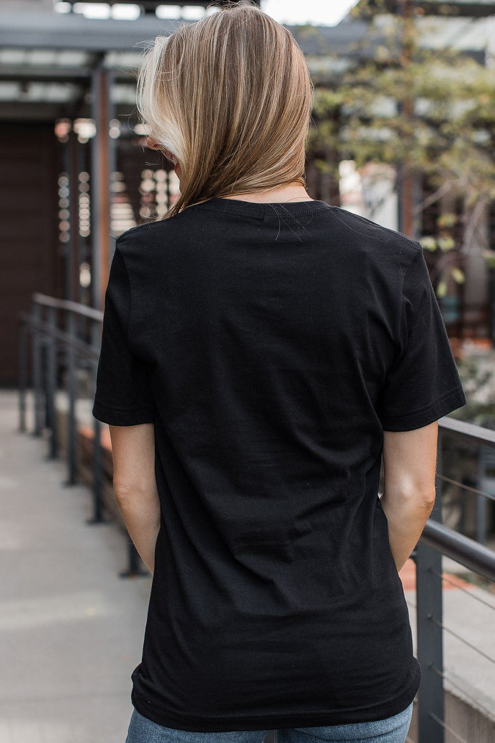 Black Slogan Letter Graphic Print Short Sleeve T Shirt