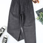 Gray Corduroy High Waist Straight Leg Pants