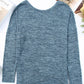 Blue Front to Back Two Way Ruched Top
